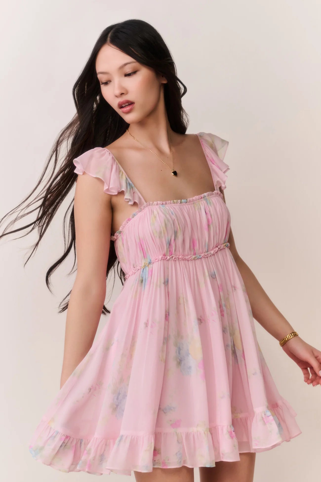 rosy monster♡mini frill puff cut and sew US