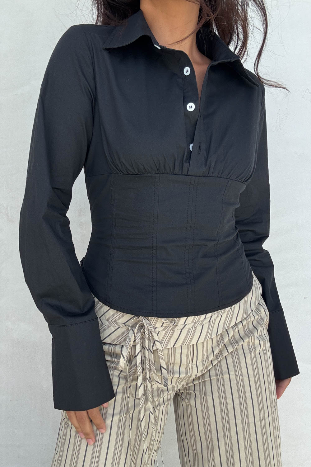 Vicky Tailored Button Up Blouse.