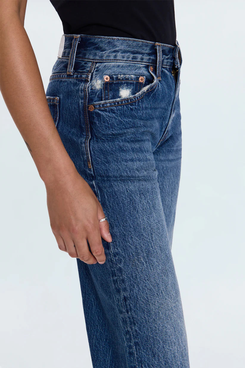 Lexi Mid Rise Bowed Straight Jean - Artisan - ONFEMME By Lindsey's Kloset