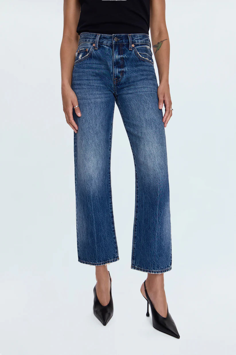 Lexi Mid Rise Bowed Straight Jean - Artisan - ONFEMME By Lindsey's Kloset