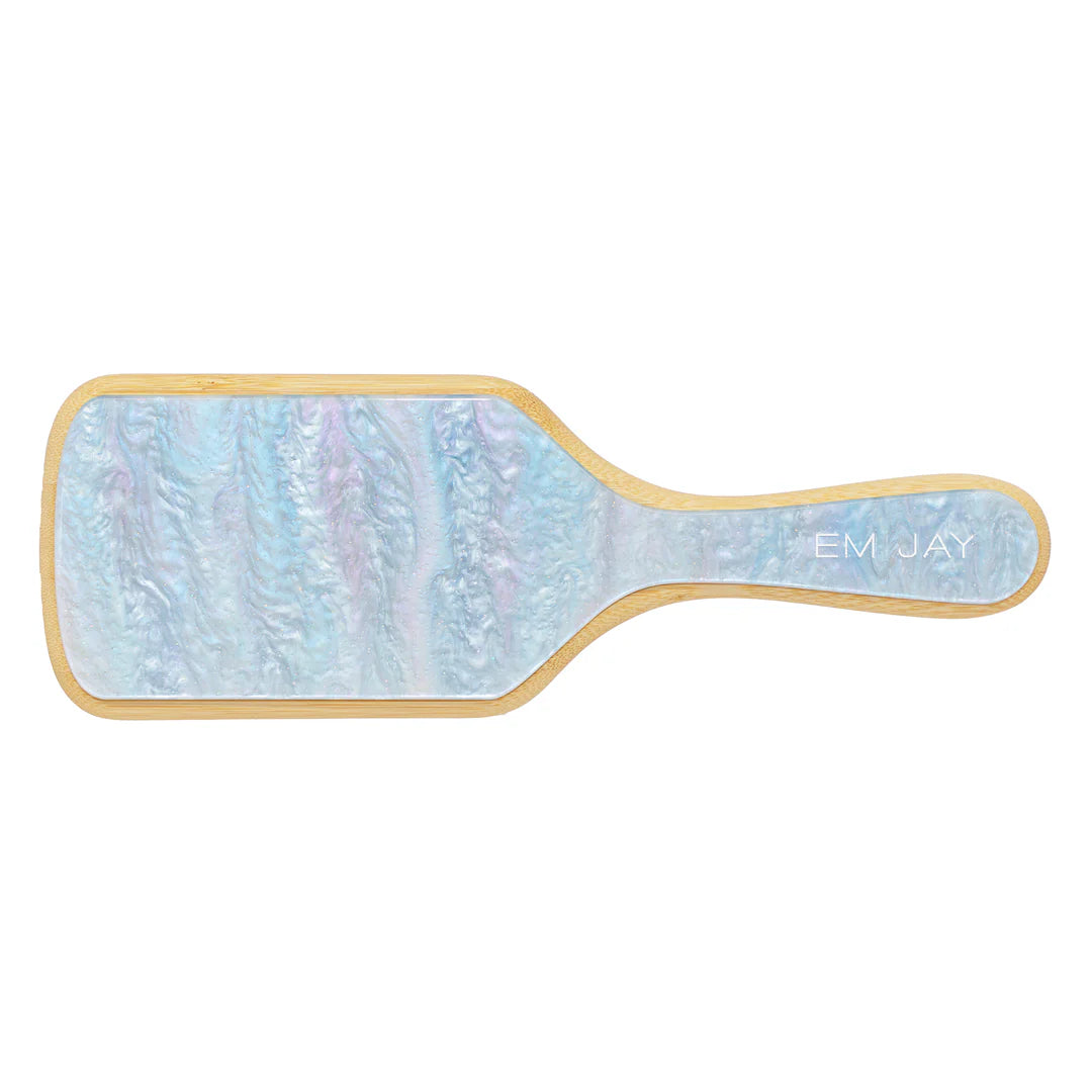 Bamboo Paddle Hair Brush - Blue Sugar - ONFEMME By Lindsey's Kloset