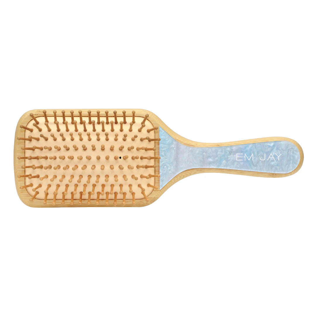 Bamboo Paddle Hair Brush - Blue Sugar - ONFEMME By Lindsey's Kloset
