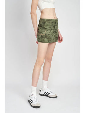 Camouflage Cargo Mini Skirt - ONFEMME By Lindsey's Kloset