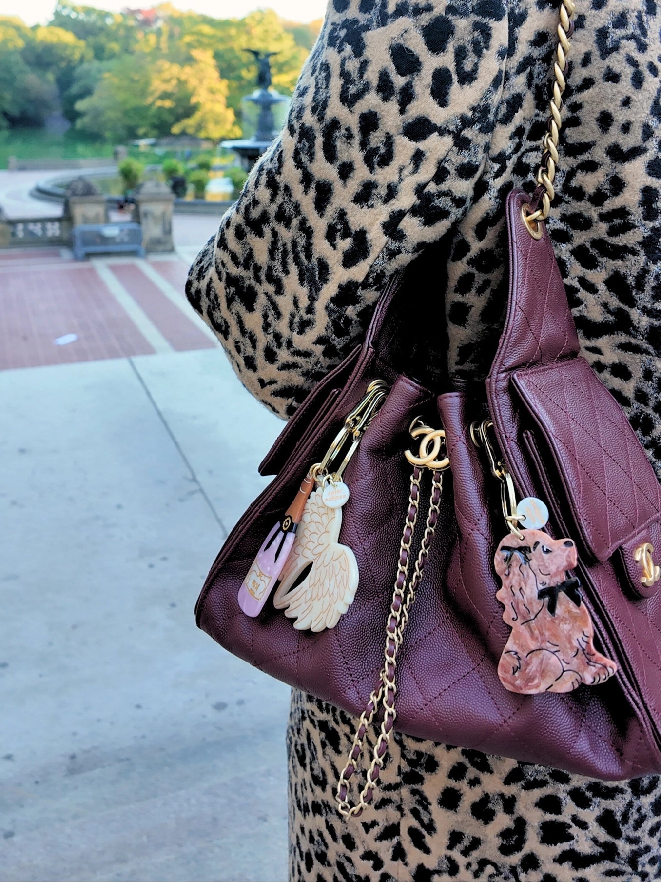 Hand-Painted Coquette Puppy Bag Charm + Keychain - ONFEMME By Lindsey's Kloset