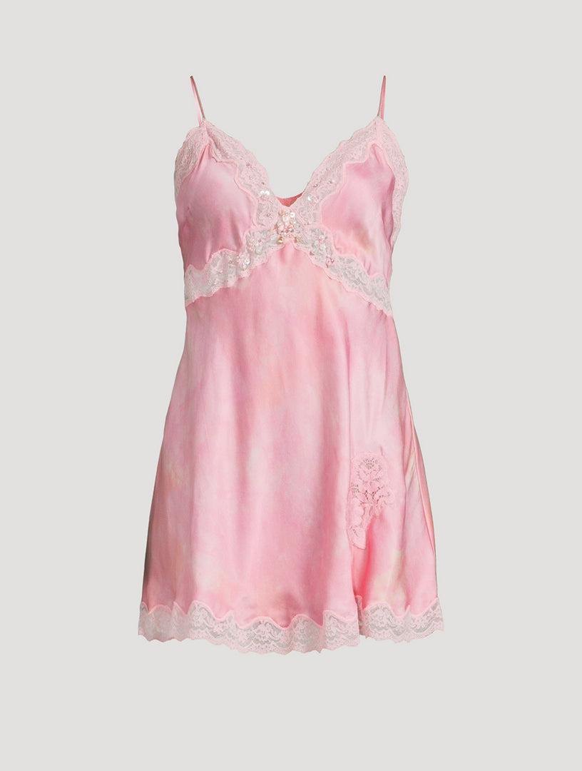 Nivola Silk-Blend Mini Slip Dress