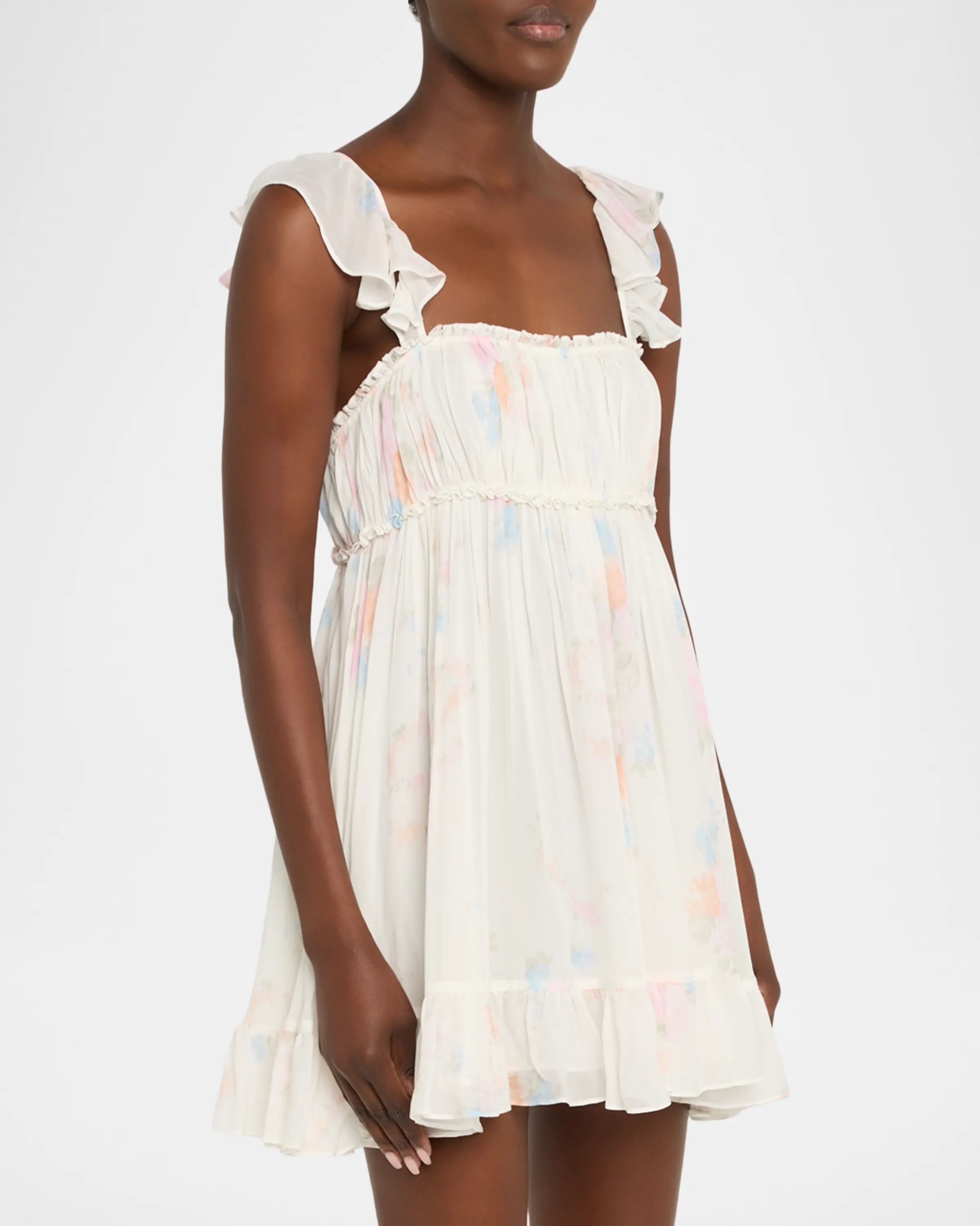 Zanira Floral Chiffon Mini Dress - ONFEMME By Lindsey's Kloset Zanira Floral Chiffon Mini Dress - ONFEMME By Lindsey's Kloset