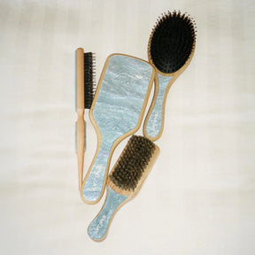 Bamboo Paddle Hair Brush - Blue Sugar