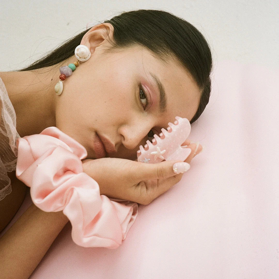 Sweetheart Hair Claw Clip in Pink Water Fairy - ONFEMME By Lindsey's Kloset