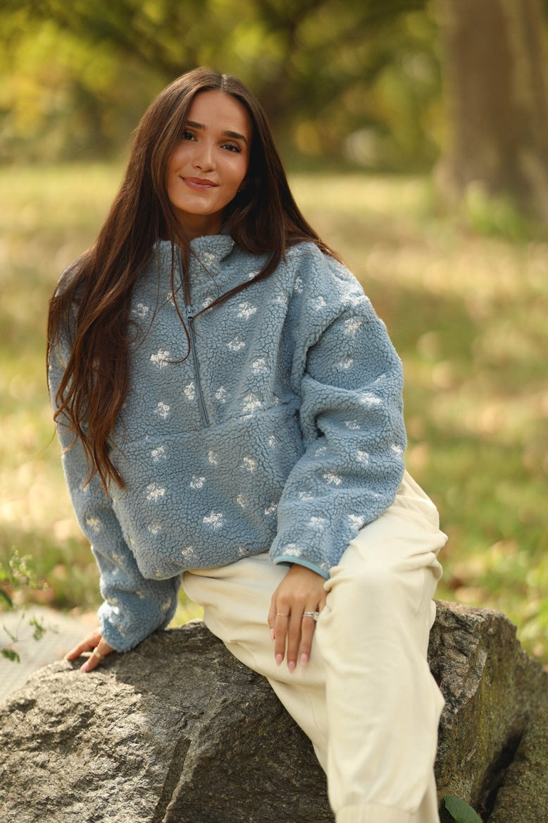 Ditsy Blue Elle Pullover