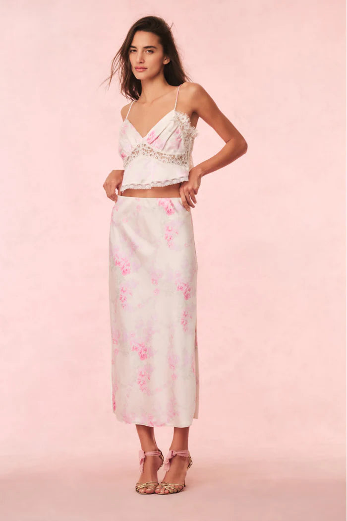 Spritely Satin Floral Cami - ONFEMME By Lindsey's Kloset