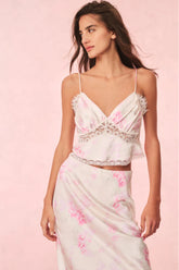 Spritely Satin Floral Cami - ONFEMME By Lindsey's Kloset
