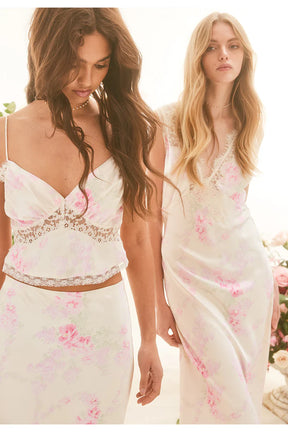 Spritely Satin Floral Cami - ONFEMME By Lindsey's Kloset