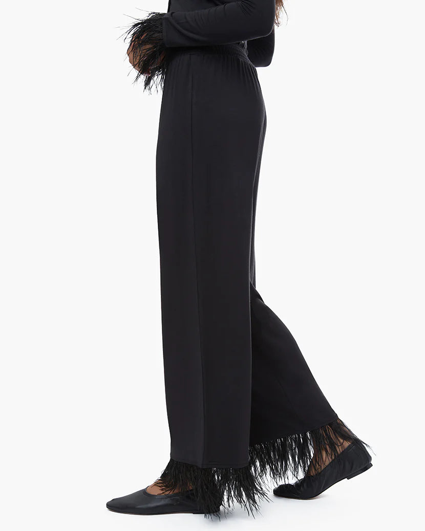 Feather Modal Jersey Pull On Pant - Black - ONFEMME By Lindsey's Kloset