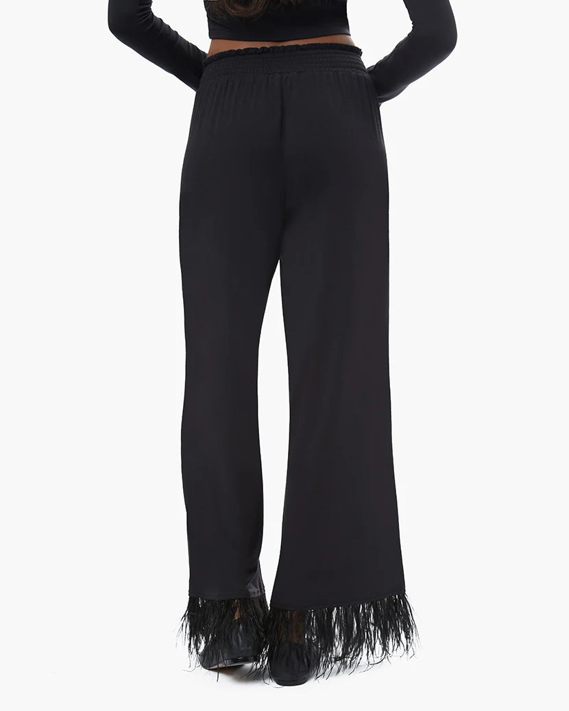 Feather Modal Jersey Pull On Pant - Black - ONFEMME By Lindsey's Kloset