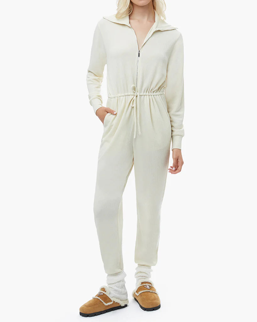 Waffle Collar Jumpsuit - ONFEMME By Lindsey's Kloset