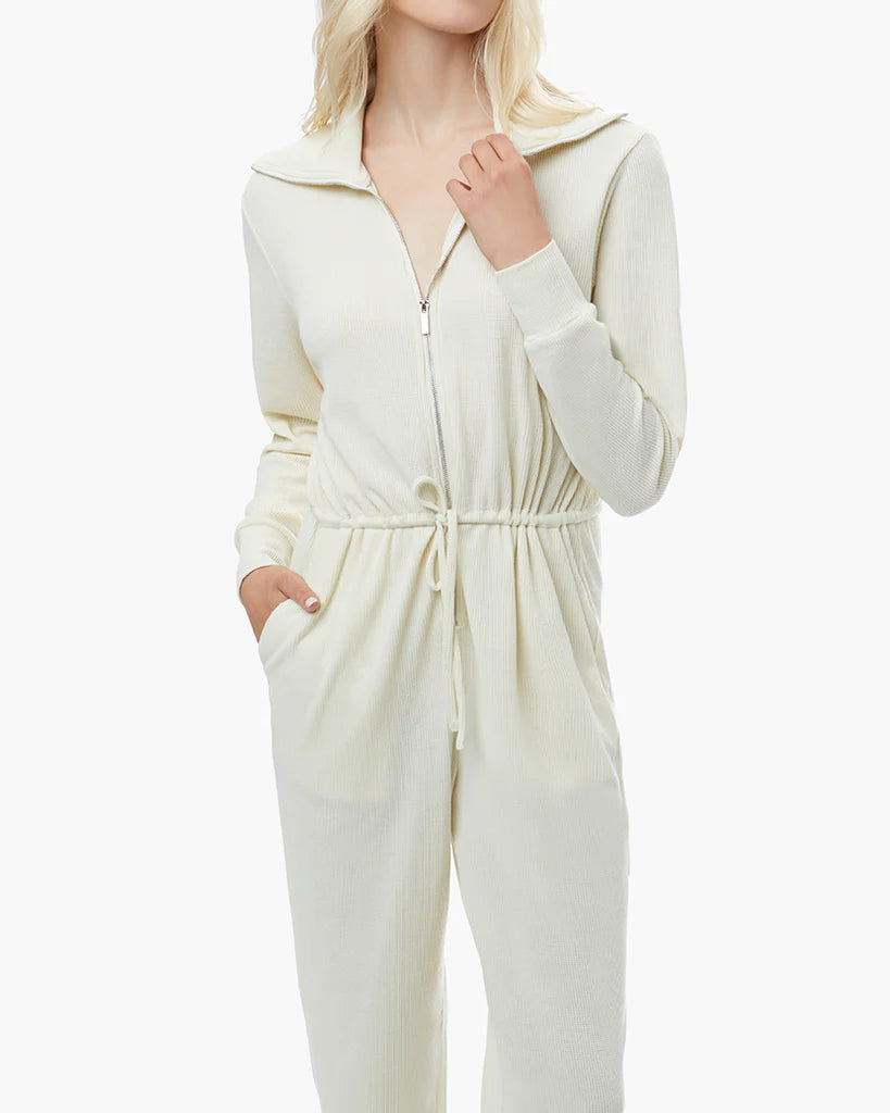 Waffle Collar Jumpsuit - ONFEMME By Lindsey's Kloset