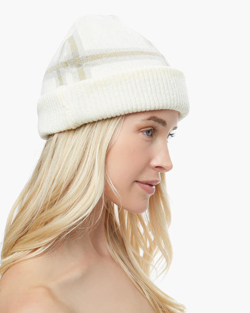 Oversized Plaid Beanie - ONFEMME By Lindsey's Kloset