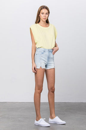 Zipped Up Jean Short - ONFEMME By Lindsey's Kloset
