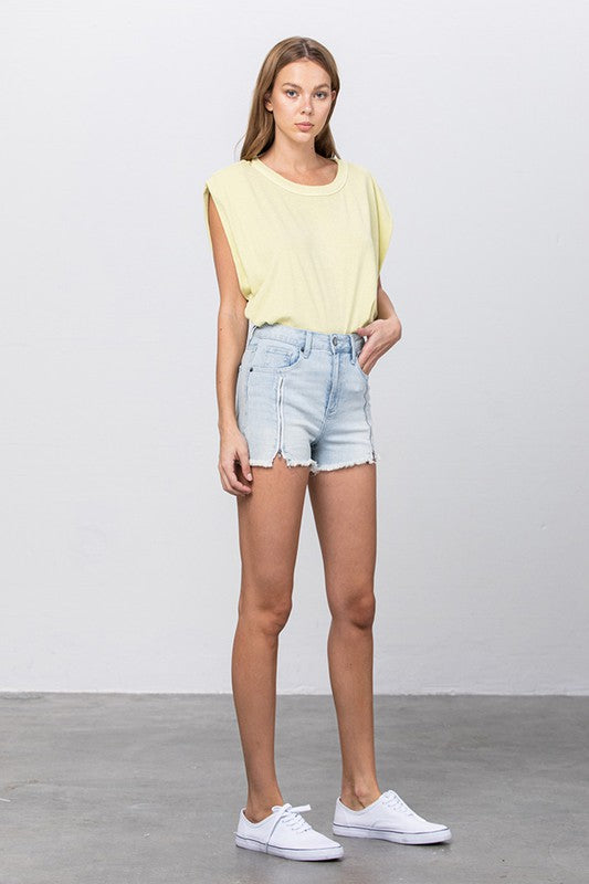 Zipped Up Jean Short - ONFEMME By Lindsey's Kloset