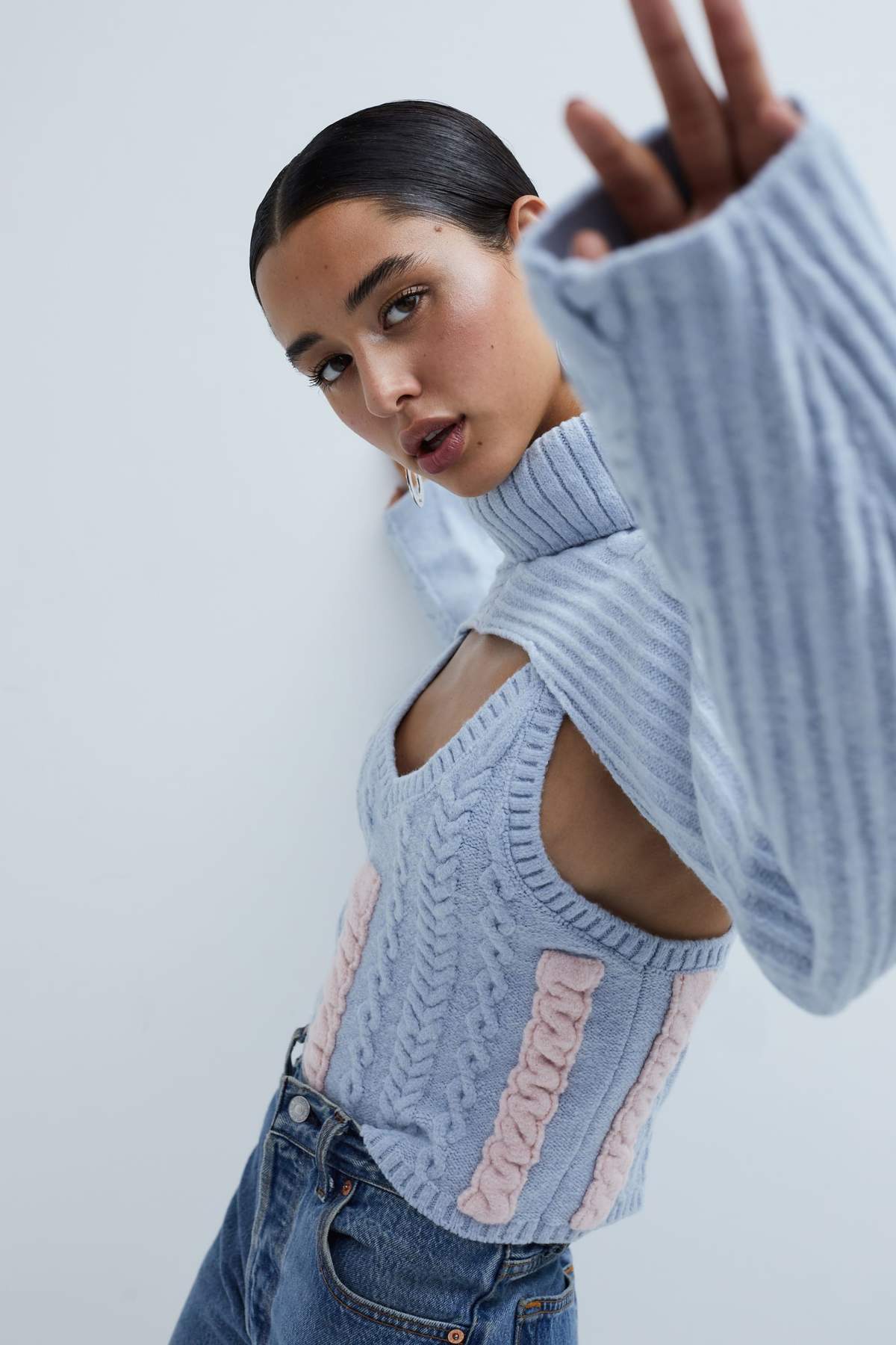 PAIGE LAYERED TURTLENECK SWEATER - ONFEMME By Lindsey's Kloset