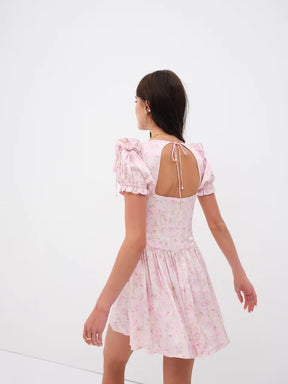 Paulina Puff Sleeve Mini Dress - ONFEMME By Lindsey's Kloset