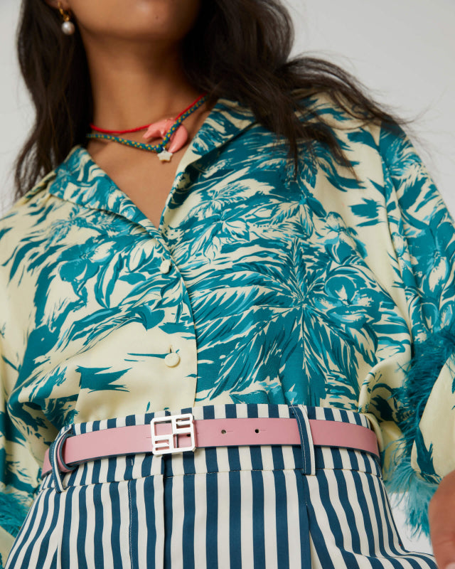 Hawaii Print Bowling Shirt - ONFEMME By Lindsey's Kloset