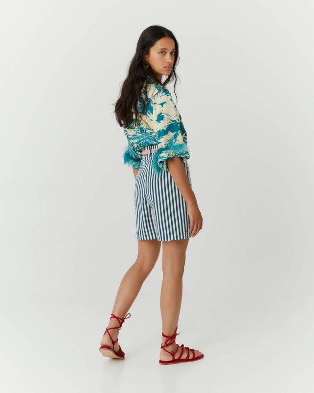 Hawaii Print Bowling Shirt - ONFEMME By Lindsey's Kloset