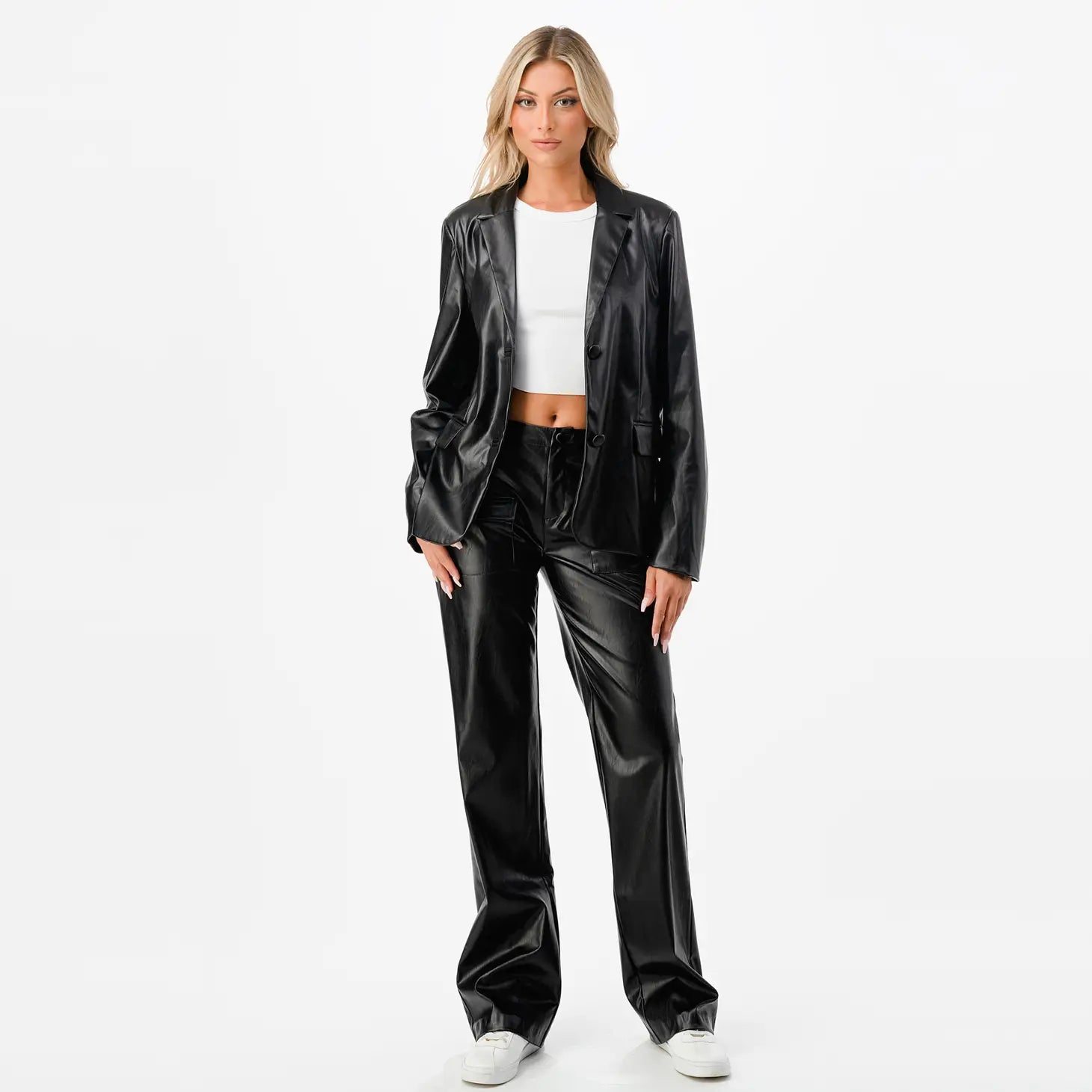 Faux Leather Utility Pant - ONFEMME By Lindsey's Kloset