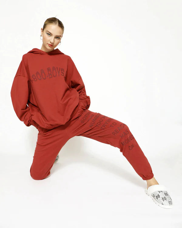 Red 1-800 Remix Sweatpants - ONFEMME By Lindsey's Kloset