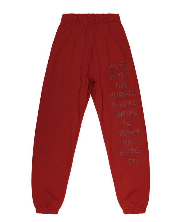 Red 1-800 Remix Sweatpants - ONFEMME By Lindsey's Kloset