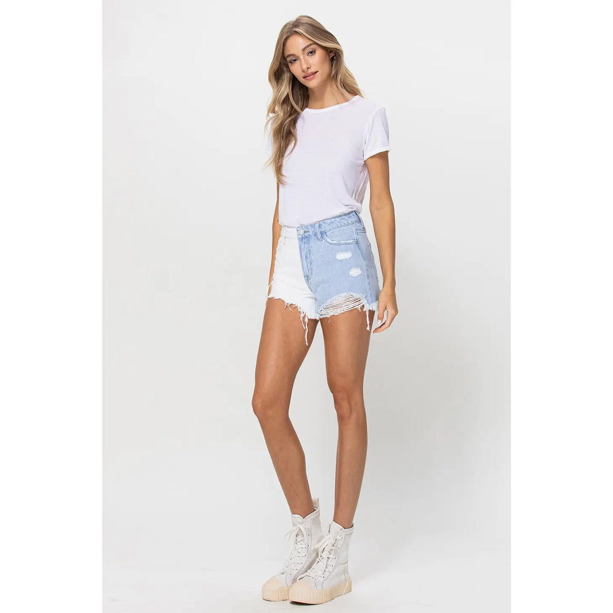 Half and Half Jean Shorts - ONFEMME By Lindsey's Kloset