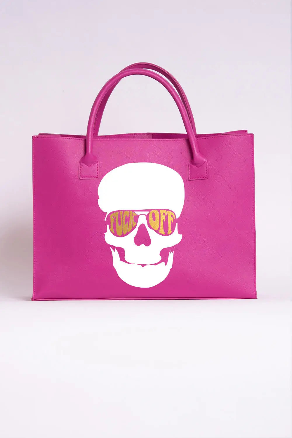 Skull F-Off Vegan Leather Tote Bag - ONFEMME By Lindsey's Kloset