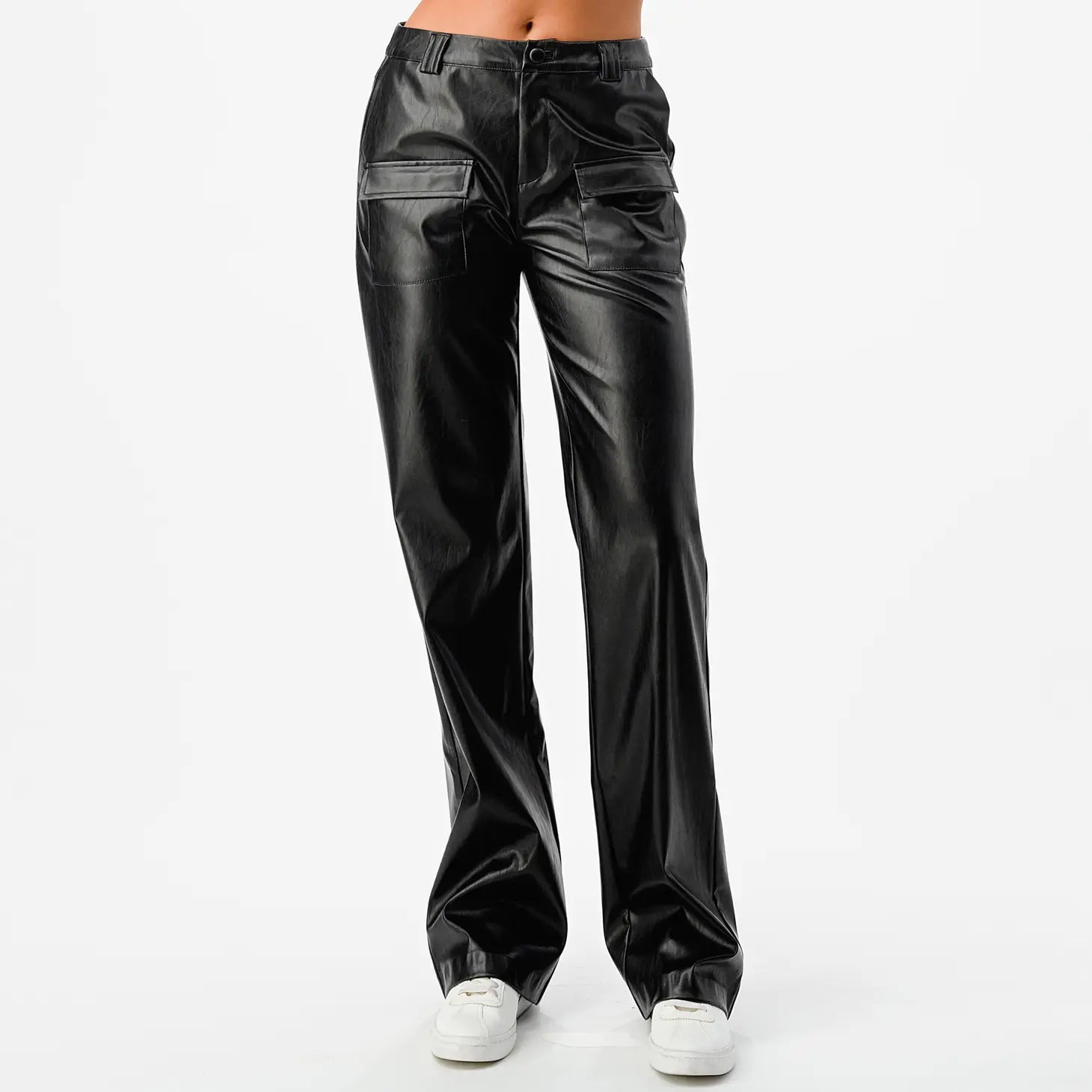 Faux Leather Utility Pant - ONFEMME By Lindsey's Kloset