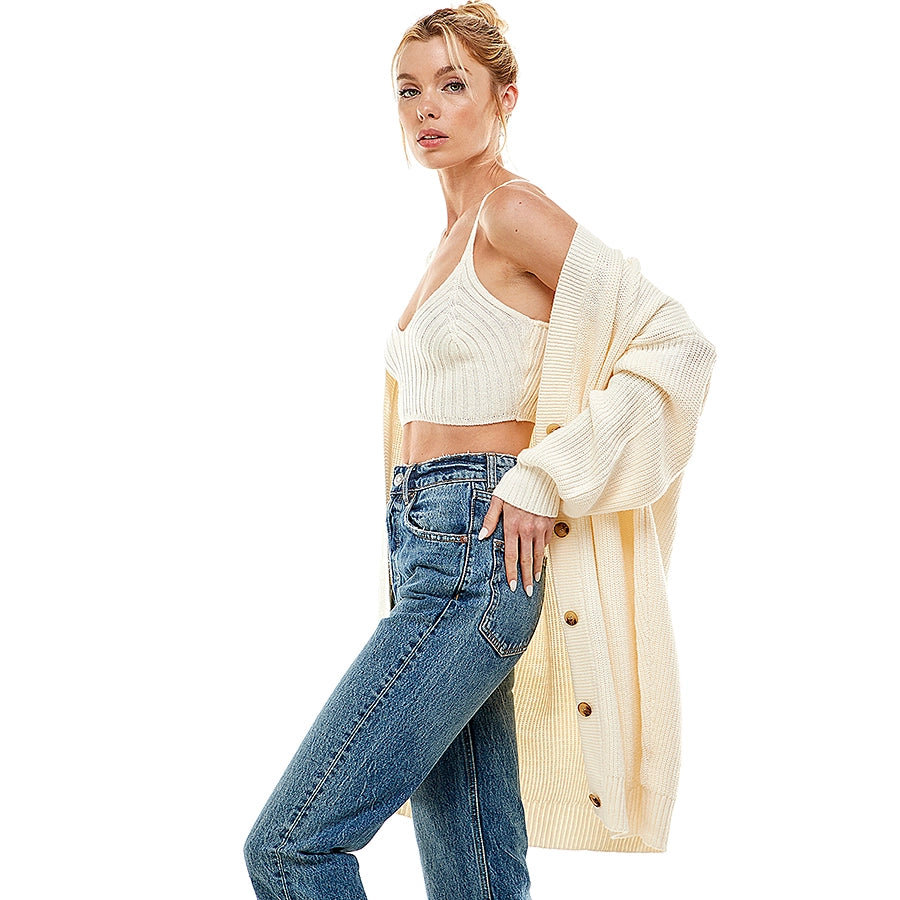 Cozy Cardigan & Bralette Set - ONFEMME By Lindsey's Kloset