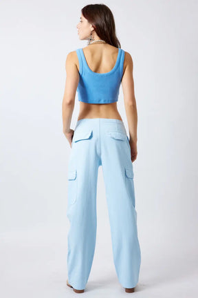 Baby Blue Cargo Pant - ONFEMME By Lindsey's Kloset