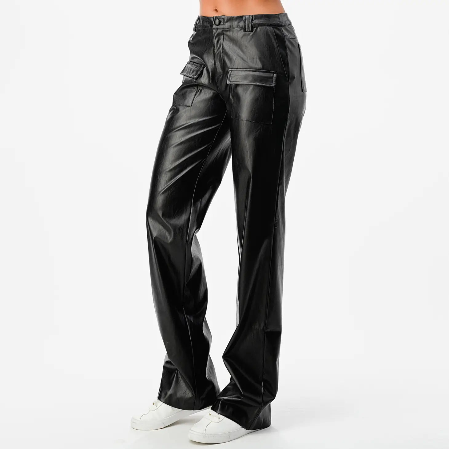 Faux Leather Utility Pant - ONFEMME By Lindsey's Kloset