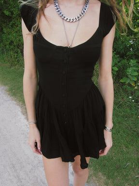The Elisabeth Romper Dress - Black - ONFEMME By Lindsey's Kloset