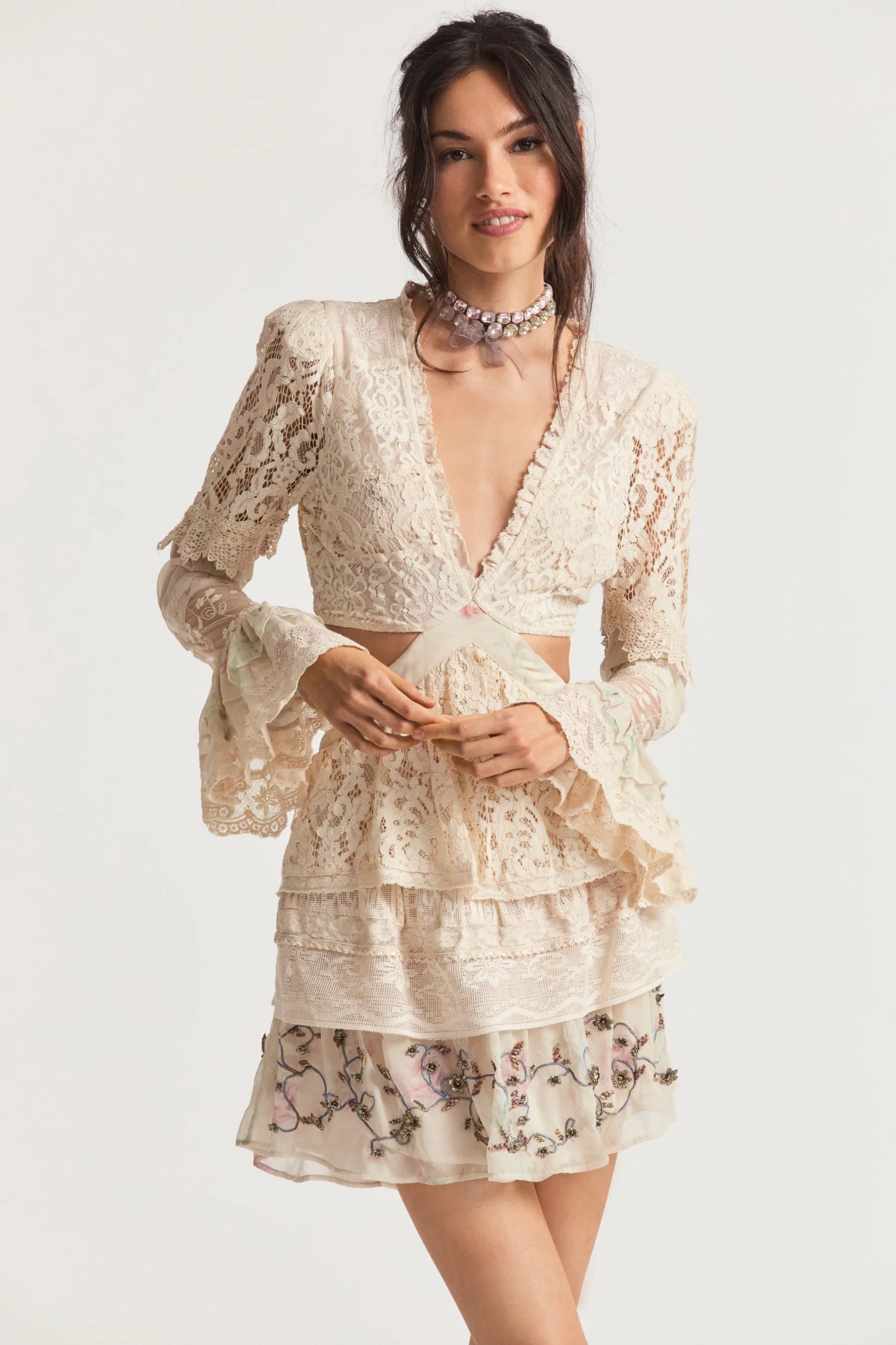 Karine Mini Dress - Magnolia Tea - ONFEMME By Lindsey's Kloset