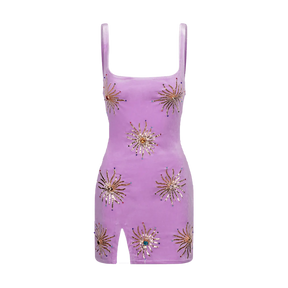Callie Velvet Mini Dress - Lilac - ONFEMME By Lindsey's Kloset