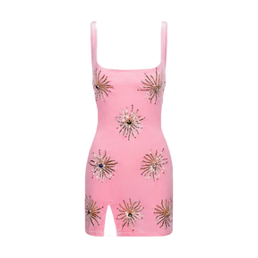 Callie Velvet Mini Dress - Pink - ONFEMME By Lindsey's Kloset