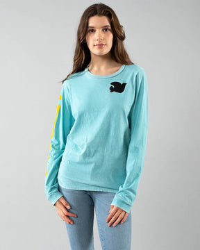 FREECITY Life Nature Love Long Sleeve Tee - Pool Blue - ONFEMME By Lindsey's Kloset