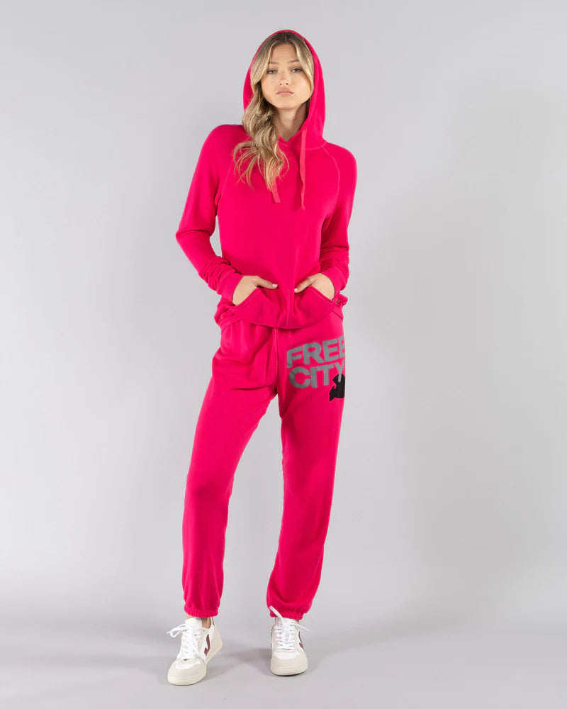 FREECITY Superfluff Lux Hoodie - Magenta Aura - ONFEMME By Lindsey's Kloset