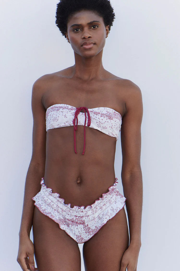 Meredith Floral Bandeau Bikini Top - ONFEMME By Lindsey's Kloset