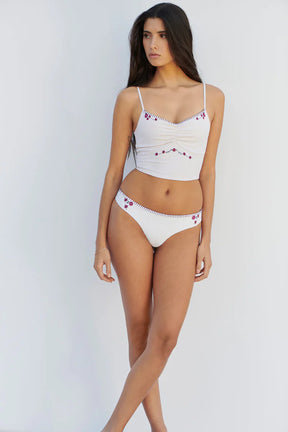 Sawyer Embroidered Cheeky Bikini Bottom - ONFEMME By Lindsey's Kloset