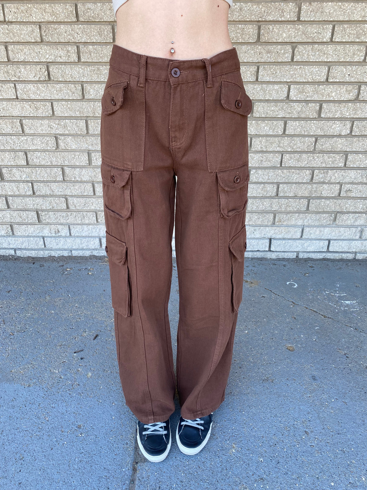 Kim Cargo Pant - Brown - ONFEMME By Lindsey's Kloset