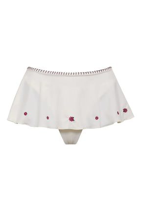 Izabella Embroidered Swim Skirt Bikini Bottom - ONFEMME By Lindsey's Kloset