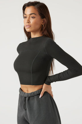 CONTRAST STITCH LONG SLEEVE - ONFEMME By Lindsey's Kloset