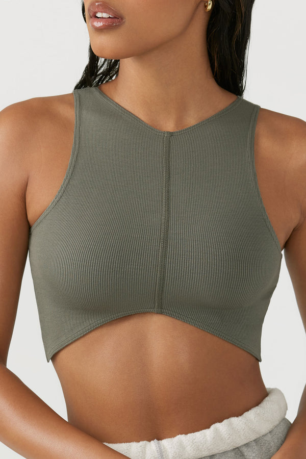 CURVE CROP TANK - SUMMIT FLEXRIB - ONFEMME By Lindsey's Kloset