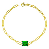 Stone Paperclip Bracelet - ONFEMME By Lindsey's Kloset