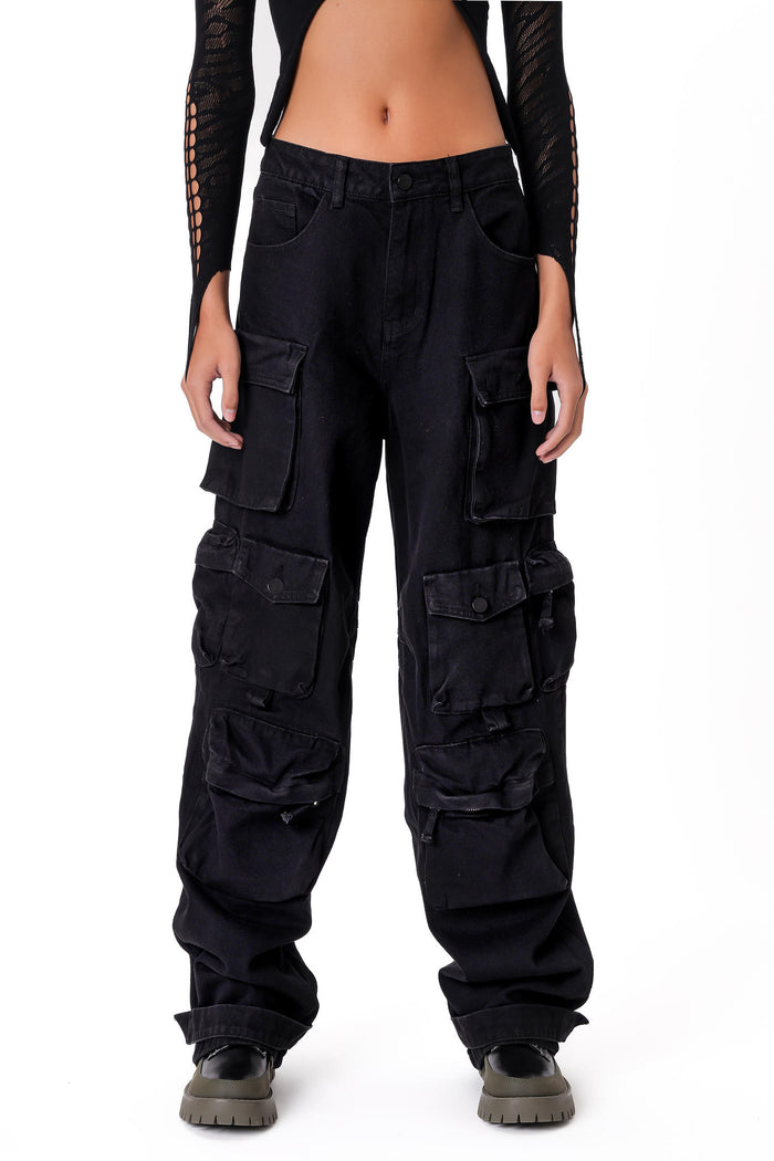 PIXLEY JEANS - BLACK - ONFEMME By Lindsey's Kloset